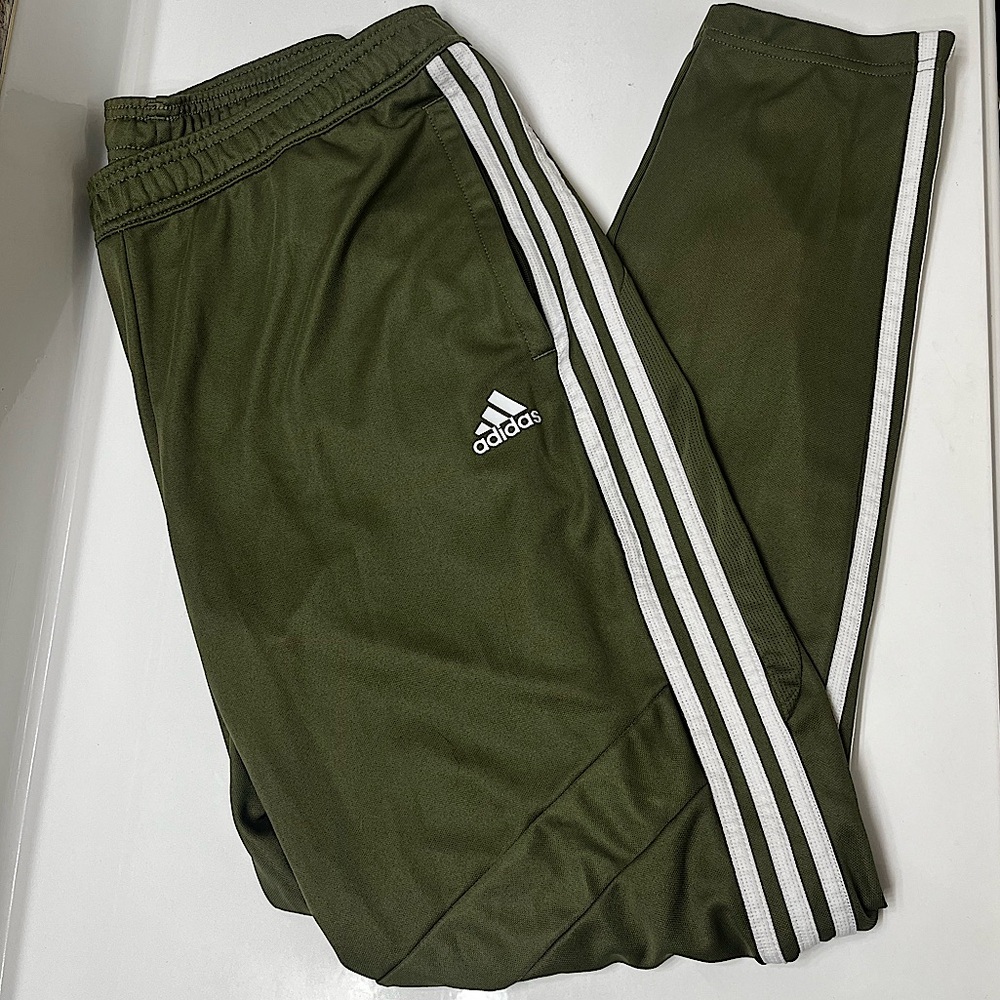 NWOT army green Adidas track pants